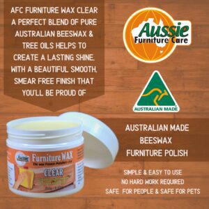 Furniture Wax Polish Paste (Clear) 250Gr- 100% Australian made