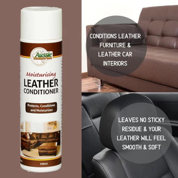 Aussie Furniture Care Leather Conditioner & Moisturising Cream 250ml